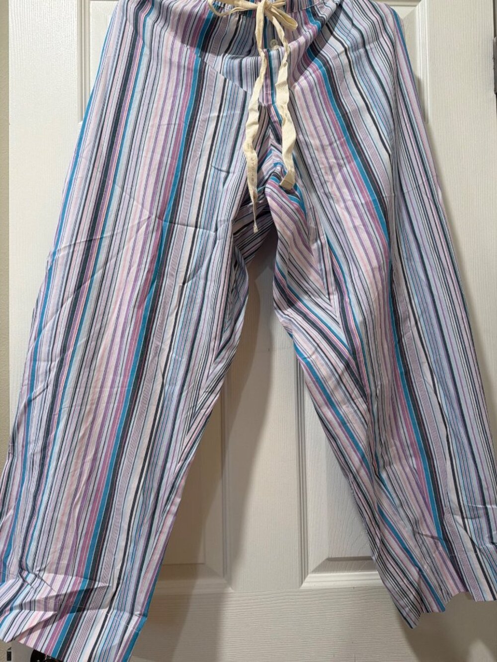 Love By Gap Womens Striped 100% Cotton Pajama Pants XL Multicolor With Tags